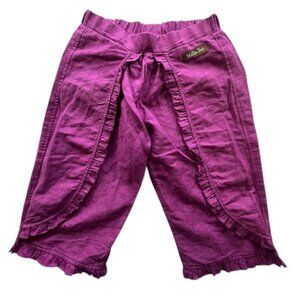 Matilda Jane Plum Color Linen Blend Ruffle Trim Pants- Girls Size 4